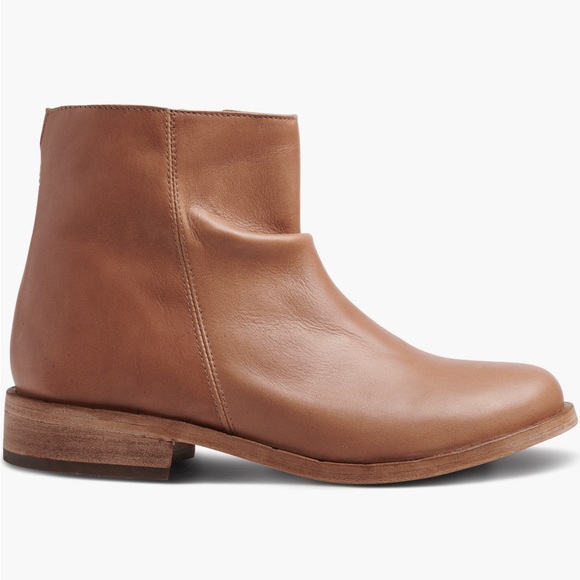 NEW Beek Quail Leather Ankle Boots in Saddle - Picture 2 of 10